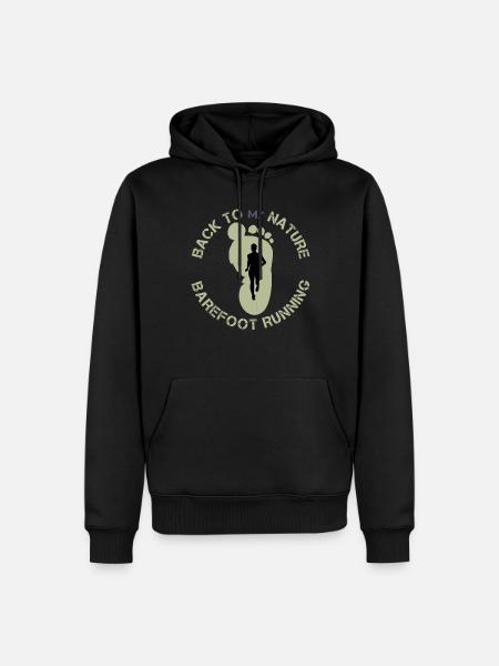 Barefoot running - Men’s Premium Organic Hoodie - black