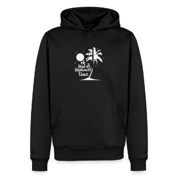 Oh sweet Summer Time Baum Palme Urlaub - Männer Premium Bio Hoodie - Schwarz - Vorne - Nico (187cm)