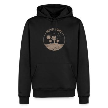 Voyage Plus Palme Holidays Beach - Sweat à capuche Premium bio Homme - noir - Devant - Nico (187cm)