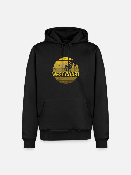 West Coast Palm Holiday Beach - Men’s Premium Organic Hoodie - black