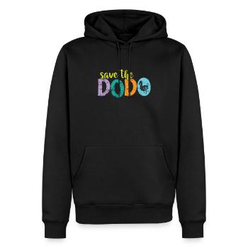 Save the Dodo Vogel aus Mauritius - Männer Premium Bio Hoodie - Schwarz - Vorne - Nico (187cm)