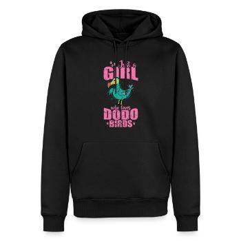 Juste une fille qui aime Dodo Birds Mauritius - Sweat à capuche Premium bio Homme - noir - Devant - Nico (187cm)