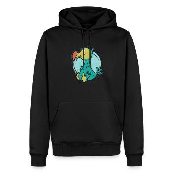 Dodo Vogel von Mauritius Insel - Männer Premium Bio Hoodie - Schwarz - Vorne - Nico (187cm)