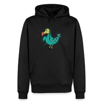 netter Dodo Vogel aus Mauritius - Männer Premium Bio Hoodie - Schwarz - Vorne - Nico (187cm)