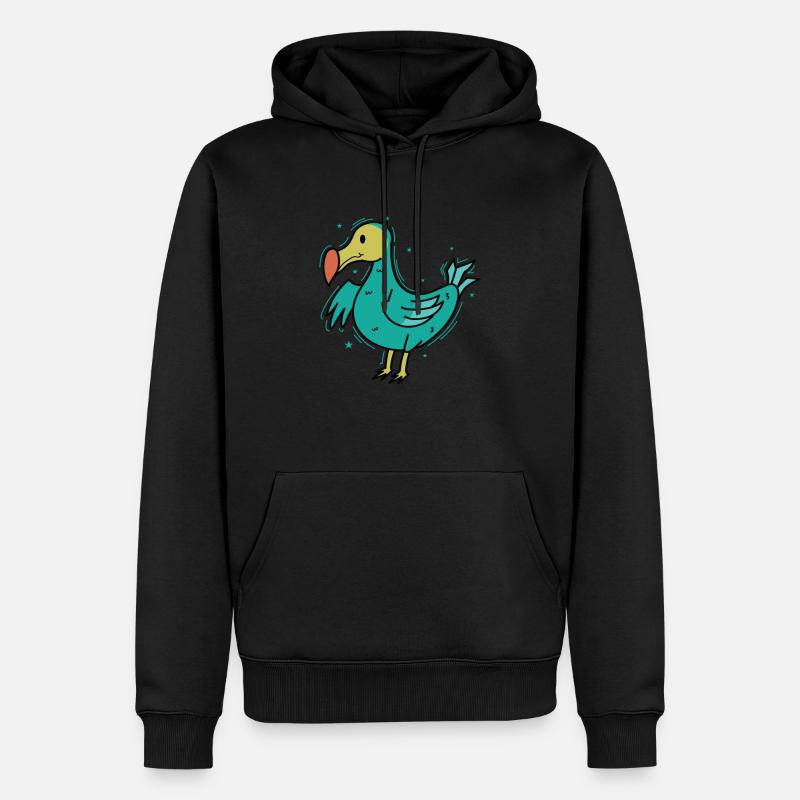 netter Dodo Vogel aus Mauritius - Männer Premium Bio Hoodie - Schwarz