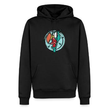 verrückter Dodo Vogel aus Mauritius - Männer Premium Bio Hoodie - Schwarz - Vorne - Nico (187cm)
