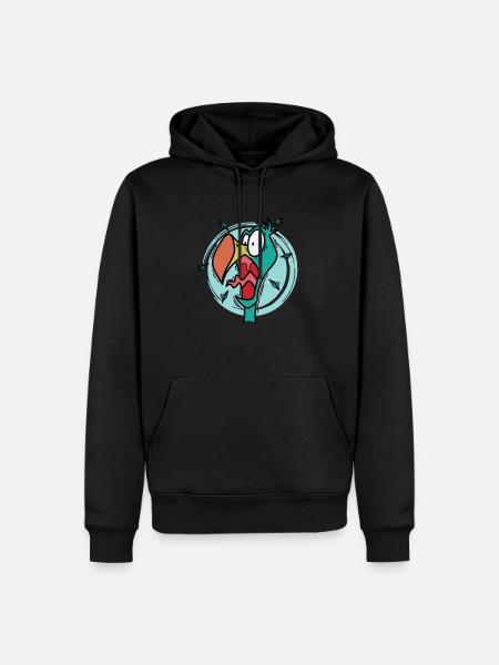 crazy dodo bird from Mauritius - Men’s Premium Organic Hoodie - black