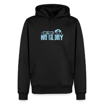 No Pain No Glory Show Ring-Fight Drama - Men’s Premium Organic Hoodie - black - Front - Nico (187cm)