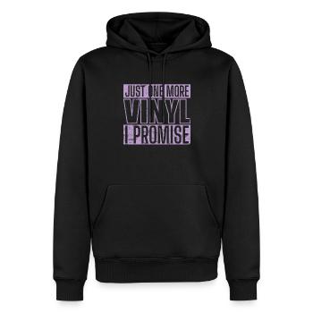 Just One More Vinyl I Promise Record - Men’s Premium Organic Hoodie - black - Front - Nico (187cm)