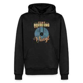 It's not Hoarding if it's Vinyl Record - Men’s Premium Organic Hoodie - black - Front - Nico (187cm)