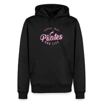 Living that Pilates Mom Life Powerhouse - Men’s Premium Organic Hoodie - black - Front - Nico (187cm)
