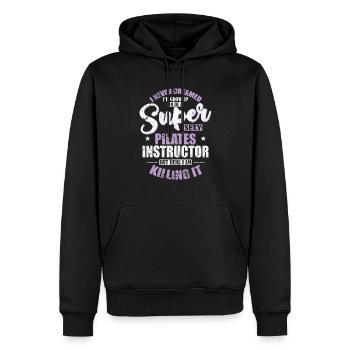 Pilates Life Fitness Powerhouse - Men’s Premium Organic Hoodie - black - Front - Nico (187cm)