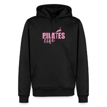 Les mots ne peuvent pas transmettre l’amour que j’ai pour le Pilates - Sweat à capuche Premium bio Homme - noir - Devant - Nico (187cm)
