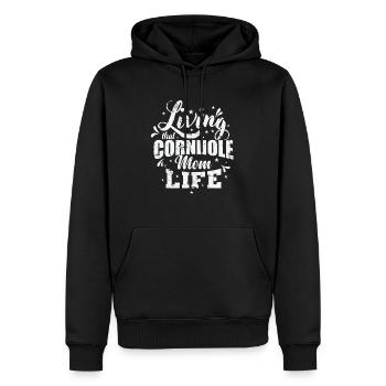 Living that Cornhole Mom Life Spiel Hobby - Männer Premium Bio Hoodie - Schwarz - Vorne - Nico (187cm)