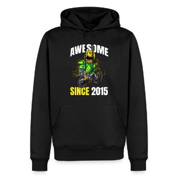 Genial seit 2015 - 8. Dirt Bike Rider Geburtstag - Männer Premium Bio Hoodie - Schwarz - Vorne - Nico (187cm)
