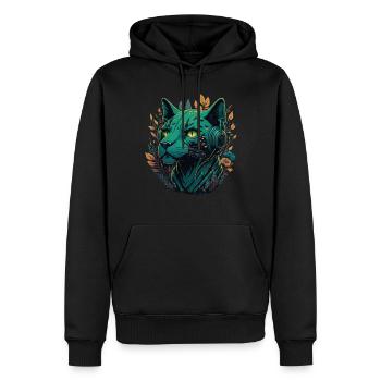 Panter Panter Vintage Gaming - Männer Premium Bio Hoodie - Schwarz - Vorne - Nico (187cm)