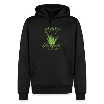 Best Buddy Aloe Vera Haut Wundermittel - Männer Premium Bio Hoodie - Schwarz - Vorne - Nico (187cm)