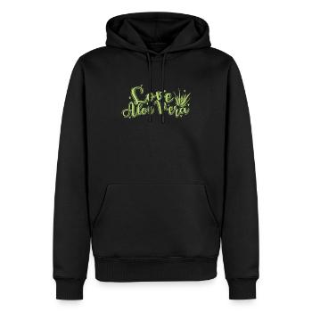 Love Aloe Vera Heilpflanze Medizin Kosmetik - Männer Premium Bio Hoodie - Schwarz - Vorne - Nico (187cm)