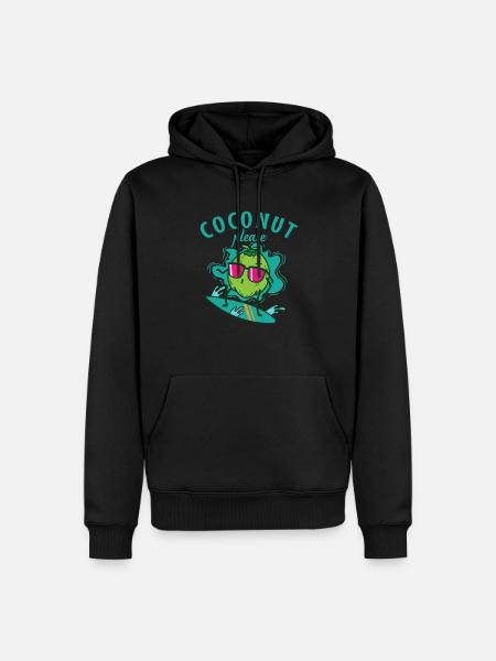 Coconut while surfing Coconut Please - Men’s Premium Organic Hoodie - black