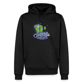 Chillin sur la plage exotique - Sweat à capuche Premium bio Homme - noir - Devant - Nico (187cm)