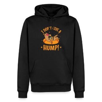 I Don't give a Hump! Kamel Dromedar - Männer Premium Bio Hoodie - Schwarz - Vorne - Nico (187cm)