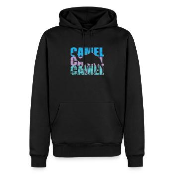 Camel Wüste Dromedar Höcker Karawane - Männer Premium Bio Hoodie - Schwarz - Vorne - Nico (187cm)