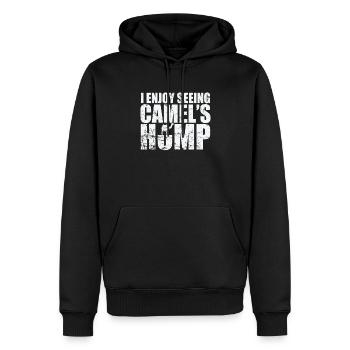 I enjoy seeing Camel's Hump Dromedar - Männer Premium Bio Hoodie - Schwarz - Vorne - Nico (187cm)