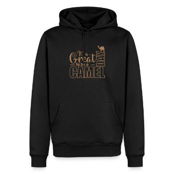 It's a great Day to be a Camel Dromedar - Männer Premium Bio Hoodie - Schwarz - Vorne - Nico (187cm)