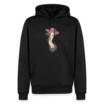 Oiseau d’autruche en Afrique - Sweat à capuche Premium bio Homme - noir - Devant - Nico (187cm)