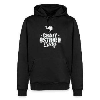 Crazy Ostrich Lady Bird Ostrich - Men’s Premium Organic Hoodie - black - Front - Nico (187cm)
