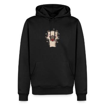 animal de ratite d’autruche heureux - Sweat à capuche Premium bio Homme - noir - Devant - Nico (187cm)