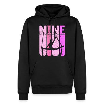 Aerialist 9. Geburtstag Aerial Silk Yoga - Männer Premium Bio Hoodie - Schwarz - Vorne - Nico (187cm)