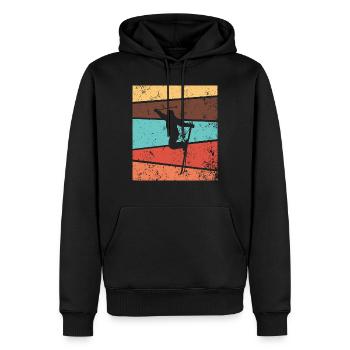 Ski Hiver Ski Retro Sports d’hiver - Sweat à capuche Premium bio Homme - noir - Devant - Nico (187cm)