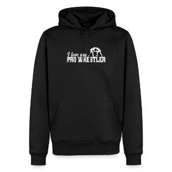 J’adore mon Pro Wrestler Show Fight - Sweat à capuche Premium bio Homme - noir - Devant - Nico (187cm)