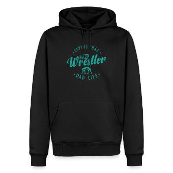 Vivre ce Pro Wrestler Dad Life Show Fight - Sweat à capuche Premium bio Homme - noir - Devant - Nico (187cm)