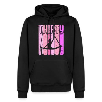 Aerialist 30. Geburtstag Aerial Silk Yoga - Männer Premium Bio Hoodie - Schwarz - Vorne - Nico (187cm)