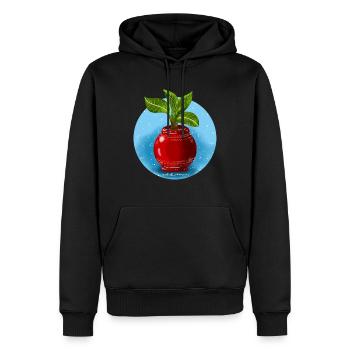 Banane - Sweat à capuche Premium bio Homme - noir - Devant - Nico (187cm)