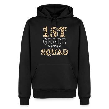 Leopard 1st Grade Teacher Gifts pour les enseignants - Sweat à capuche Premium bio Homme - noir - Devant - Nico (187cm)