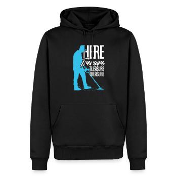 Détecteur de métaux à sondage amusant - Sweat à capuche Premium bio Homme - noir - Devant - Nico (187cm)