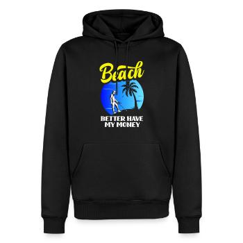 Détecteur de métaux à sondage amusant - Sweat à capuche Premium bio Homme - noir - Devant - Nico (187cm)
