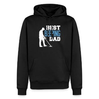 Drôle de détecteur de métaux de détecteur de métaux papa - Sweat à capuche Premium bio Homme - noir - Devant - Nico (187cm)