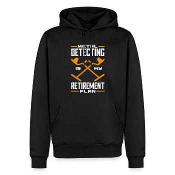 Détecteur de métaux à sondage amusant - Sweat à capuche Premium bio Homme - noir - Devant - Nico (187cm)