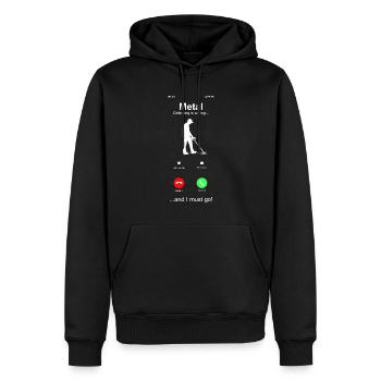 Détecteur de métaux à sondage amusant - Sweat à capuche Premium bio Homme - noir - Devant - Nico (187cm)