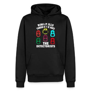 Détecteur de métaux à sondage amusant - Sweat à capuche Premium bio Homme - noir - Devant - Nico (187cm)