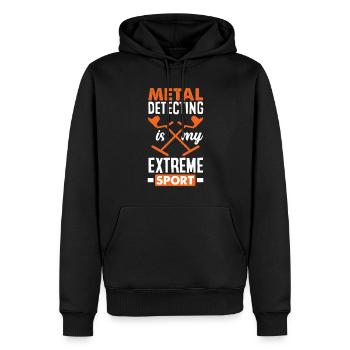 Détecteur de métaux à sondage amusant - Sweat à capuche Premium bio Homme - noir - Devant - Nico (187cm)