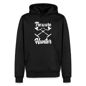 Détecteur de métaux à sondage amusant - Sweat à capuche Premium bio Homme - noir - Devant - Nico (187cm)