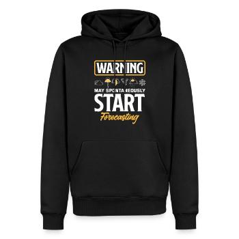 Meteorologe Meteorologie Sturmjäger Geschenk - Männer Premium Bio Hoodie - Schwarz - Vorne - Nico (187cm)
