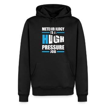 Meteorologe Meteorologie Sturmjäger Geschenk - Männer Premium Bio Hoodie - Schwarz - Vorne - Nico (187cm)
