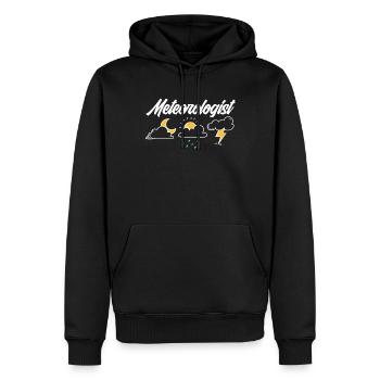 Meteorologe Meteorologie Sturmjäger Geschenk - Männer Premium Bio Hoodie - Schwarz - Vorne - Nico (187cm)