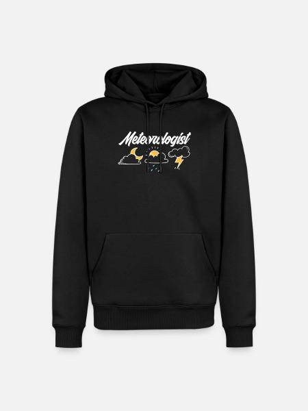 Météorologue Météorologie Storm Chaser Cadeau - Sweat à capuche Premium bio Homme - noir